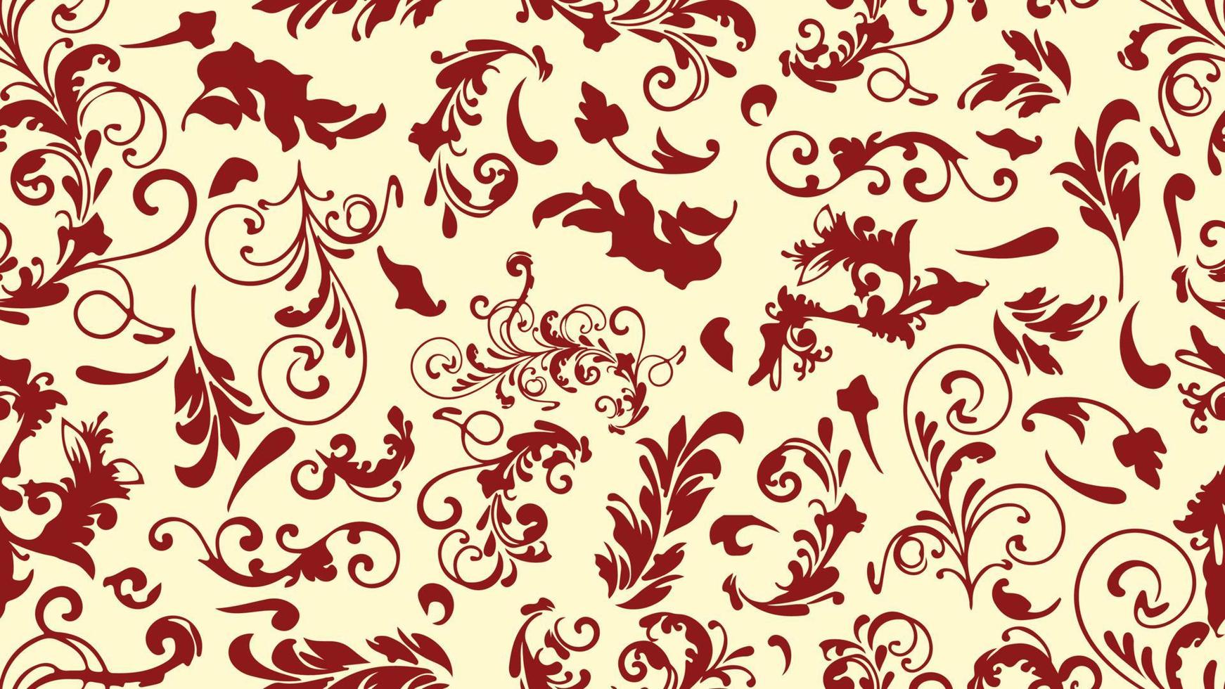 Twocolor vector floral pattern. Design for wallpaper, wrapping paper