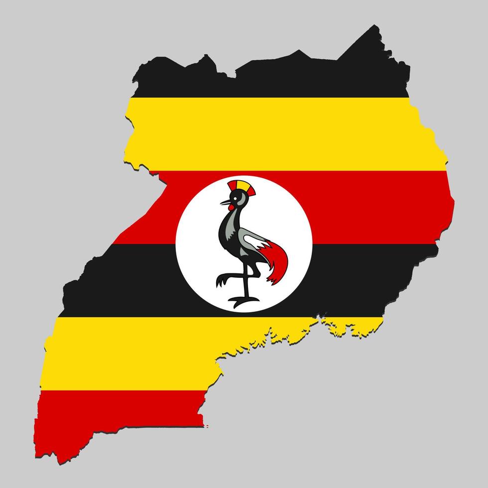 Map with national flag. Vector Illustration