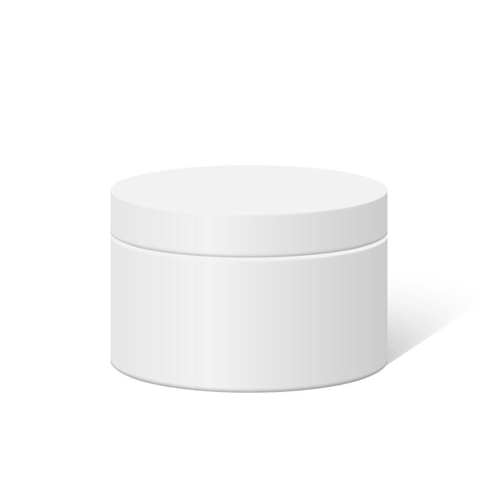 Plastic round container box vector