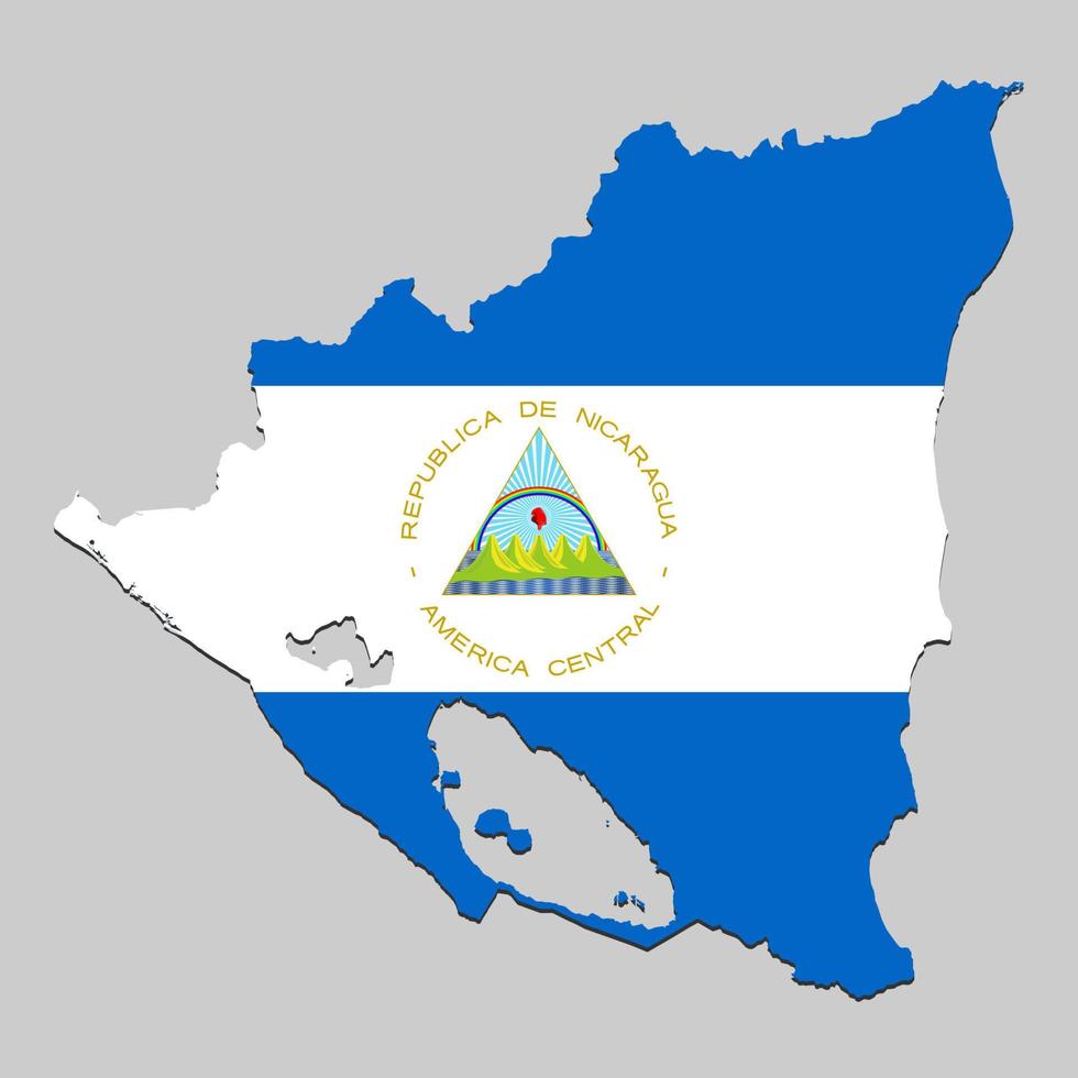 Map with national flag vector