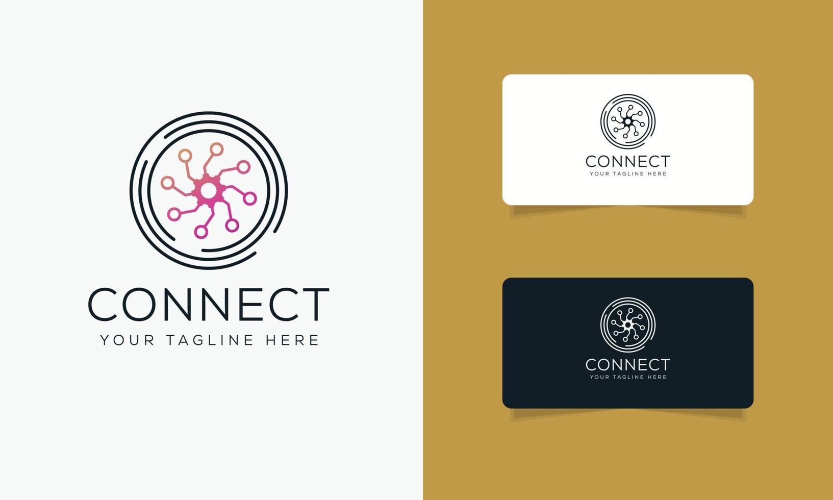 Connect modern logo design vector