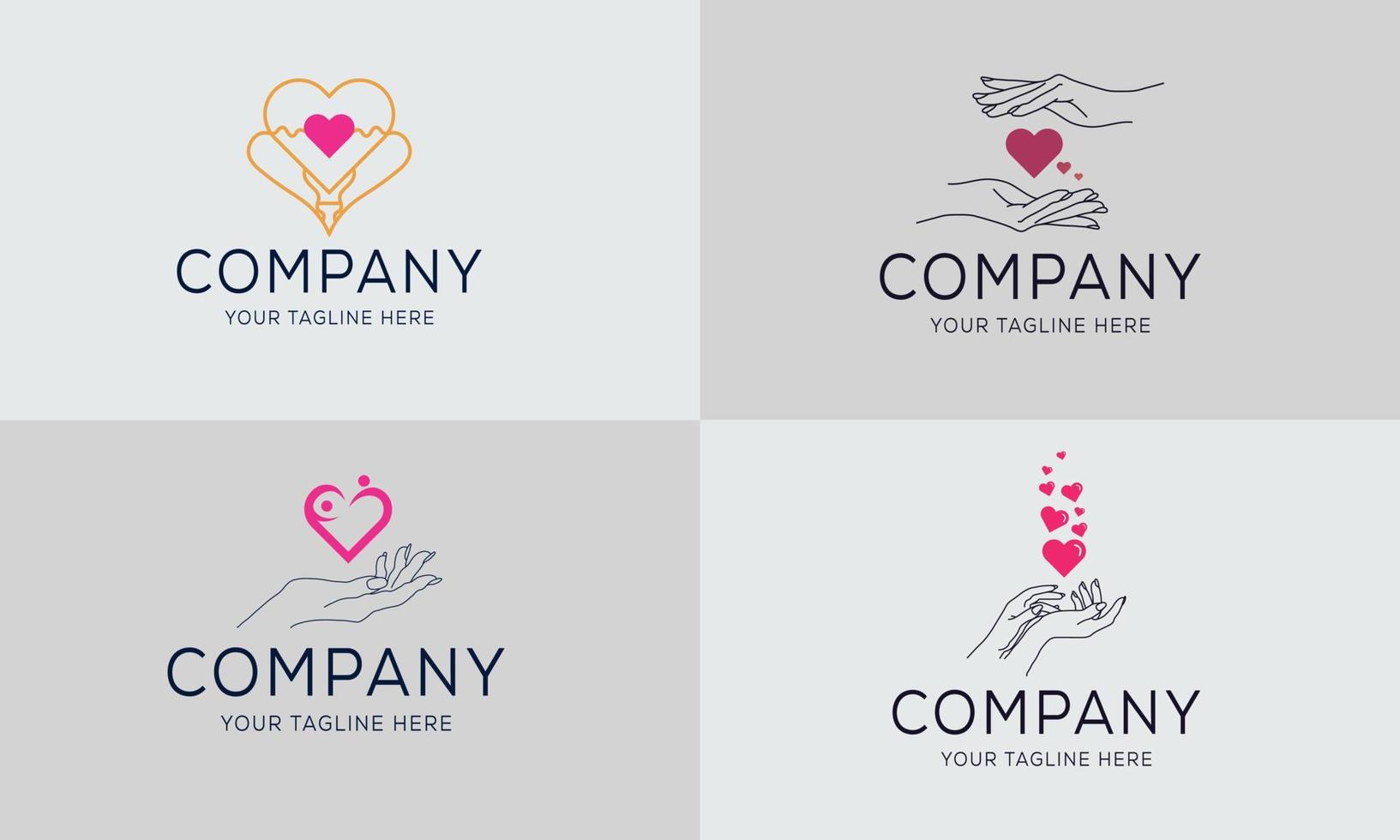 Set of dating logo. Design for web and mobile app vector