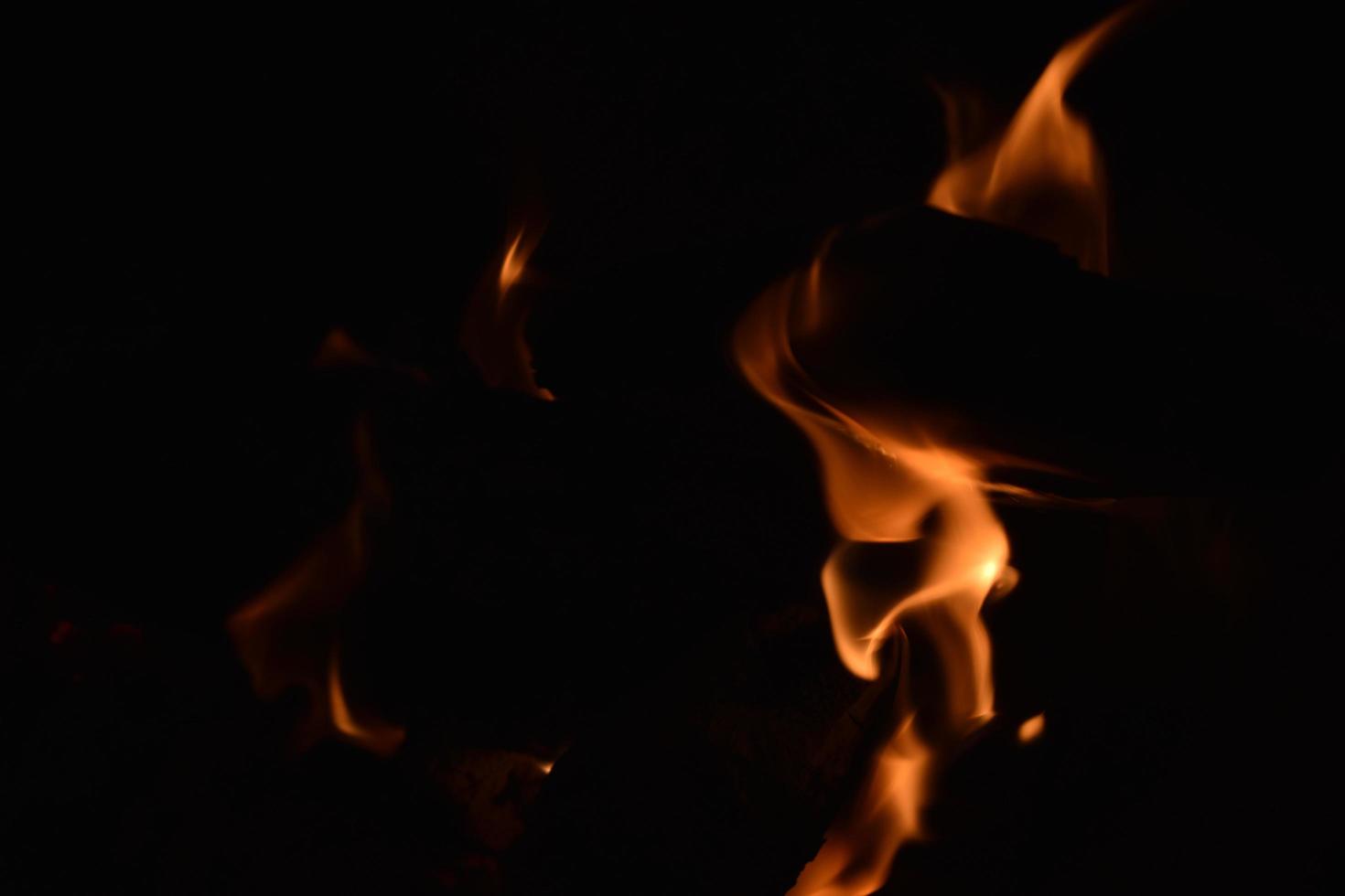 Beautiful and close shot of burning fire photo