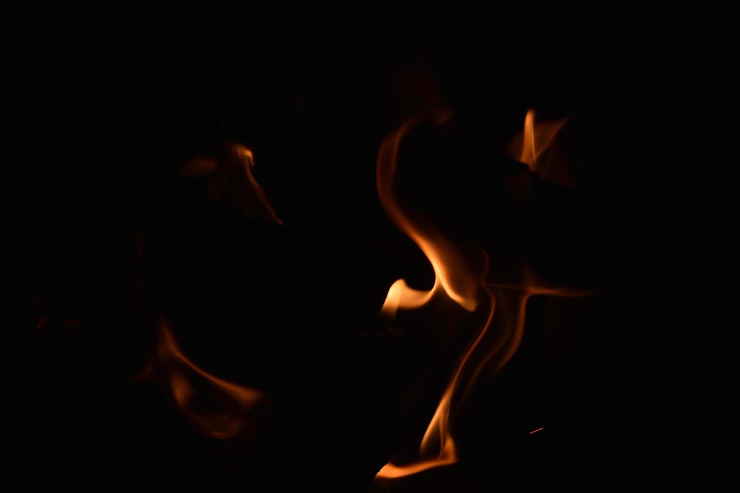 Beautiful and close shot of burning fire photo