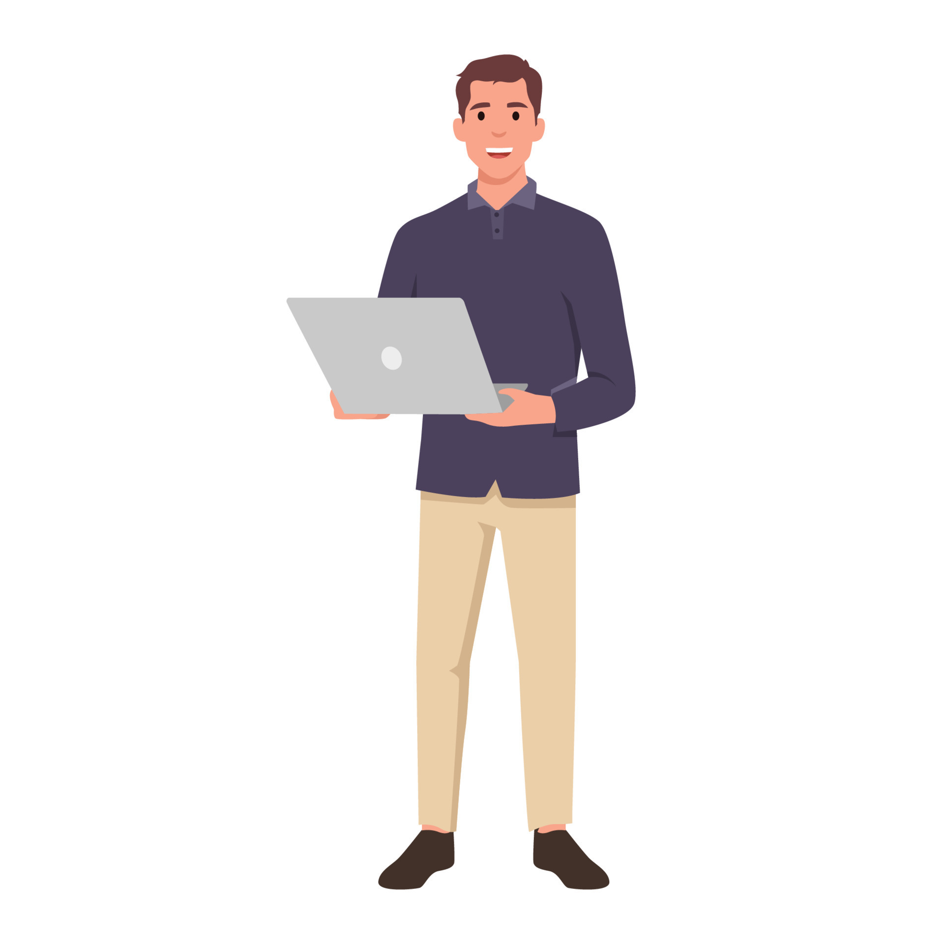 Young smiling man cartoon character holding,using laptop computer. Laptop computer technology concept . Flat vector illustration isolated on white background 8056910 Vector Art at Vecteezy Young smiling man cartoon character holding,using laptop computer. Laptop computer technology concept . Flat vector illustration isolated on white background 8056910 Vector Art at Vecteezy