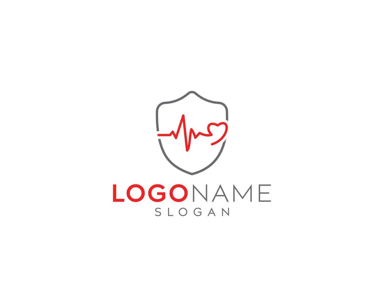 Security medical logo design,Hospital logo and symbol,Shield icon with Medical pharmacy Isolated logo,Medical Logo Vector design template