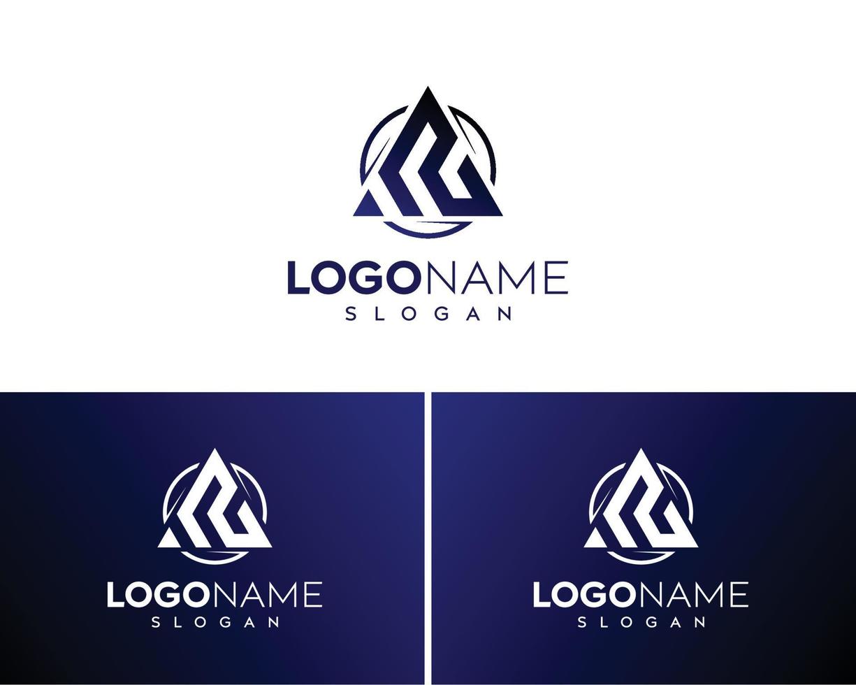 letra abstracta ag logo-ga diseño de logotipo vector