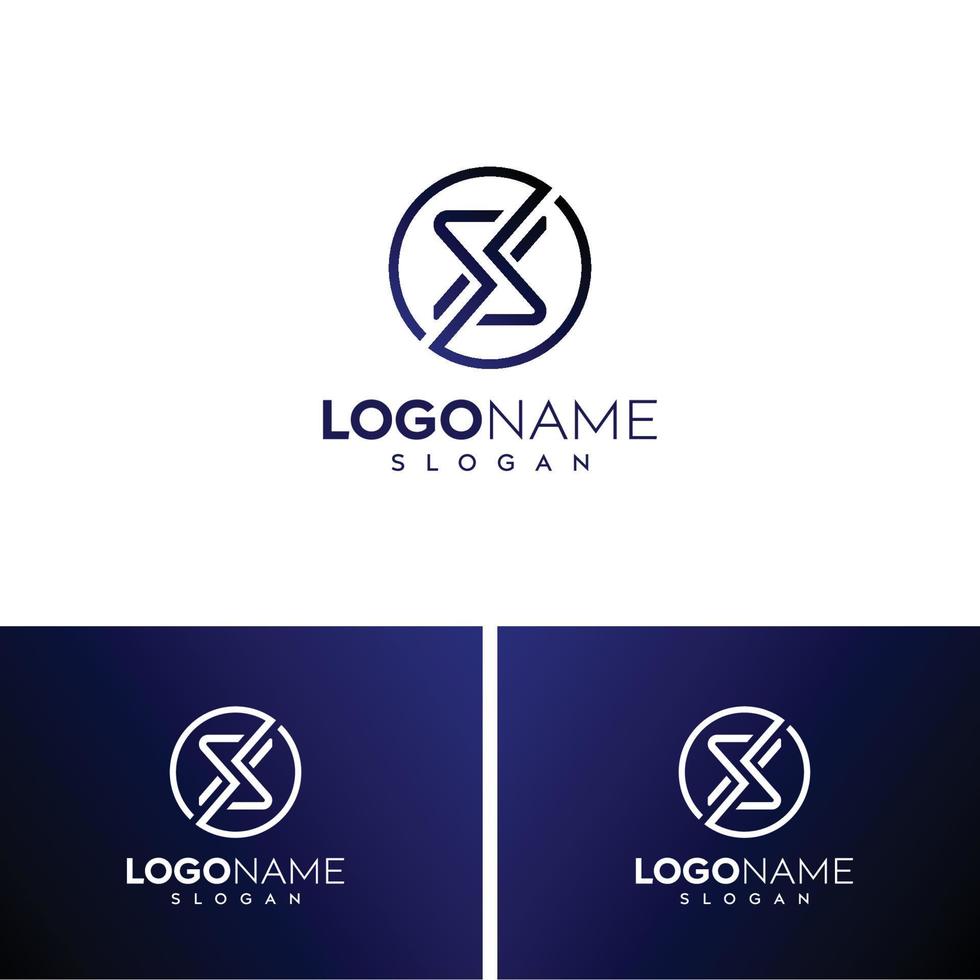 diseño de logotipo abstracto letra s logo-ss vector