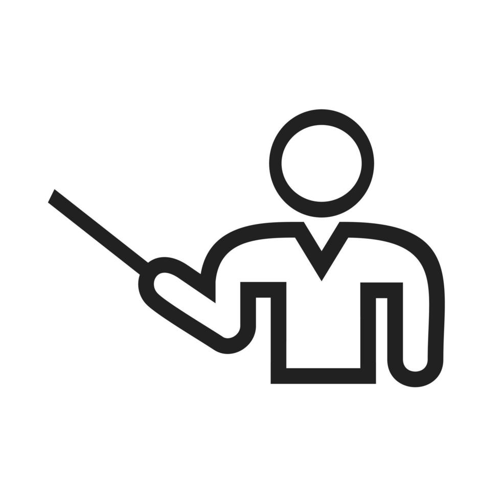 Teacher II Line Icon vector
