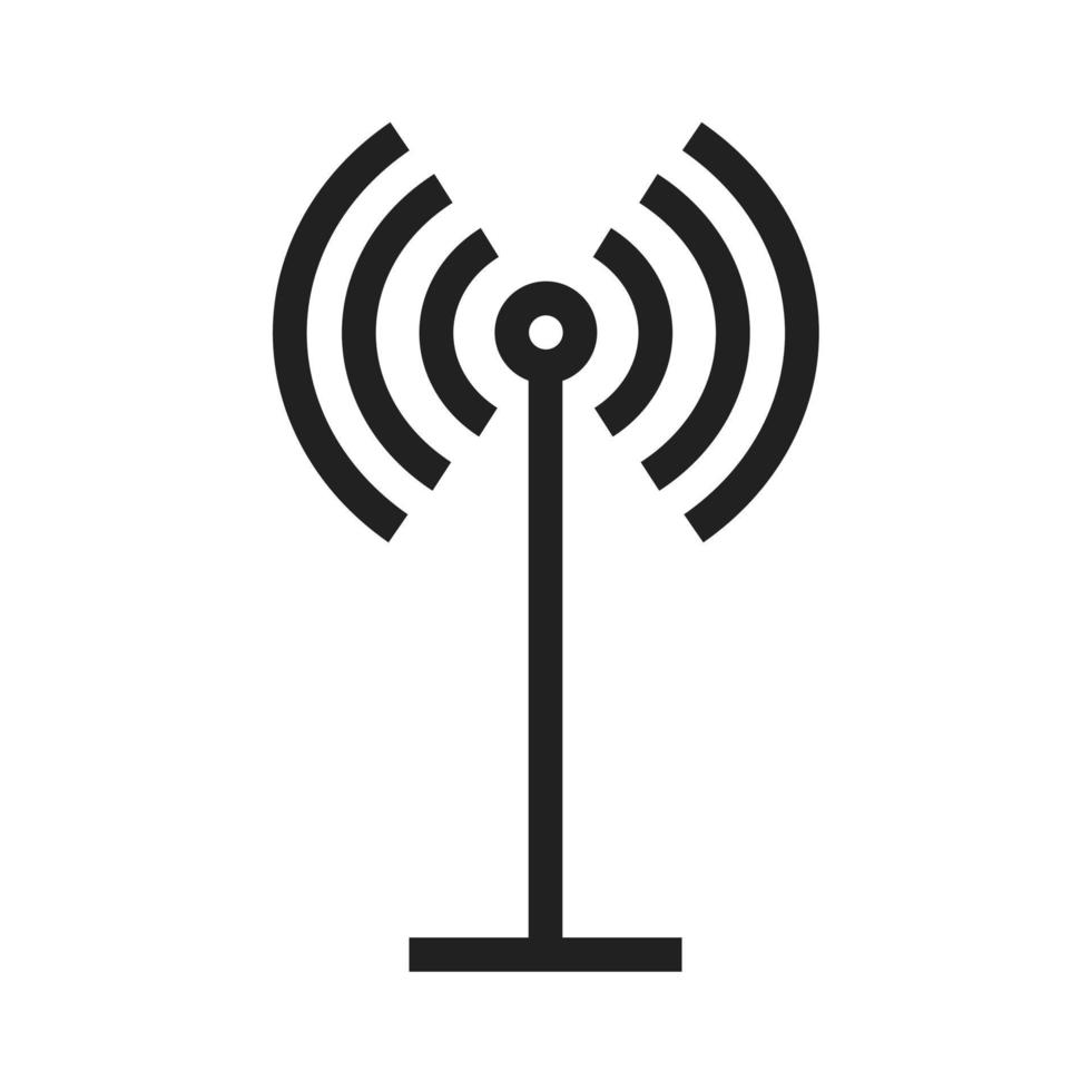 icono de línea de antena vector