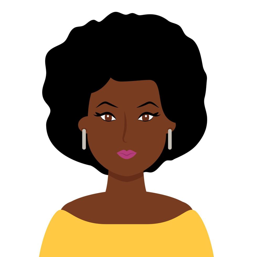 African woman in yellow clothes vector
