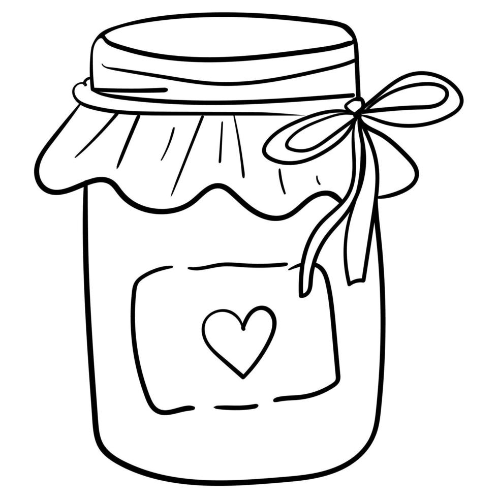 Hand drawn jar vector