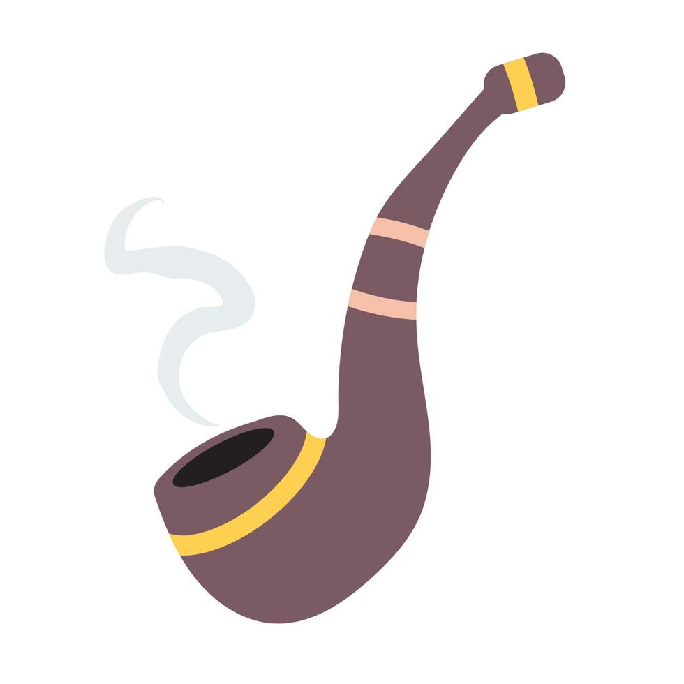 Smoking pipe classic accessory vector