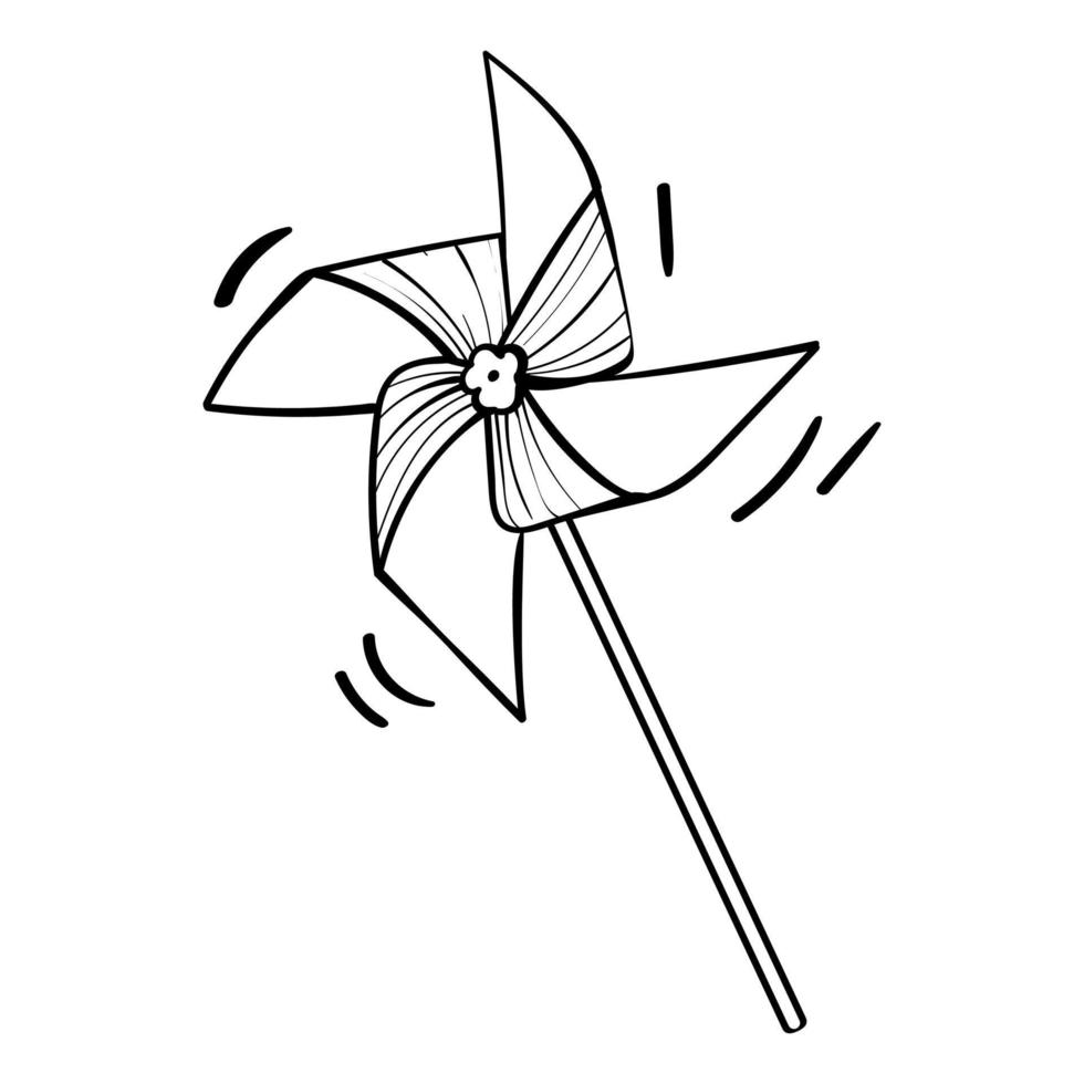 Hand drawn pinwheel vector