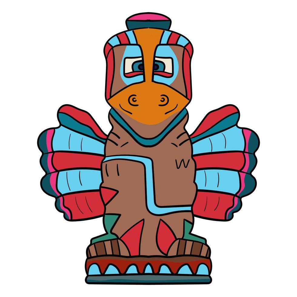 Totem bird eagle vector
