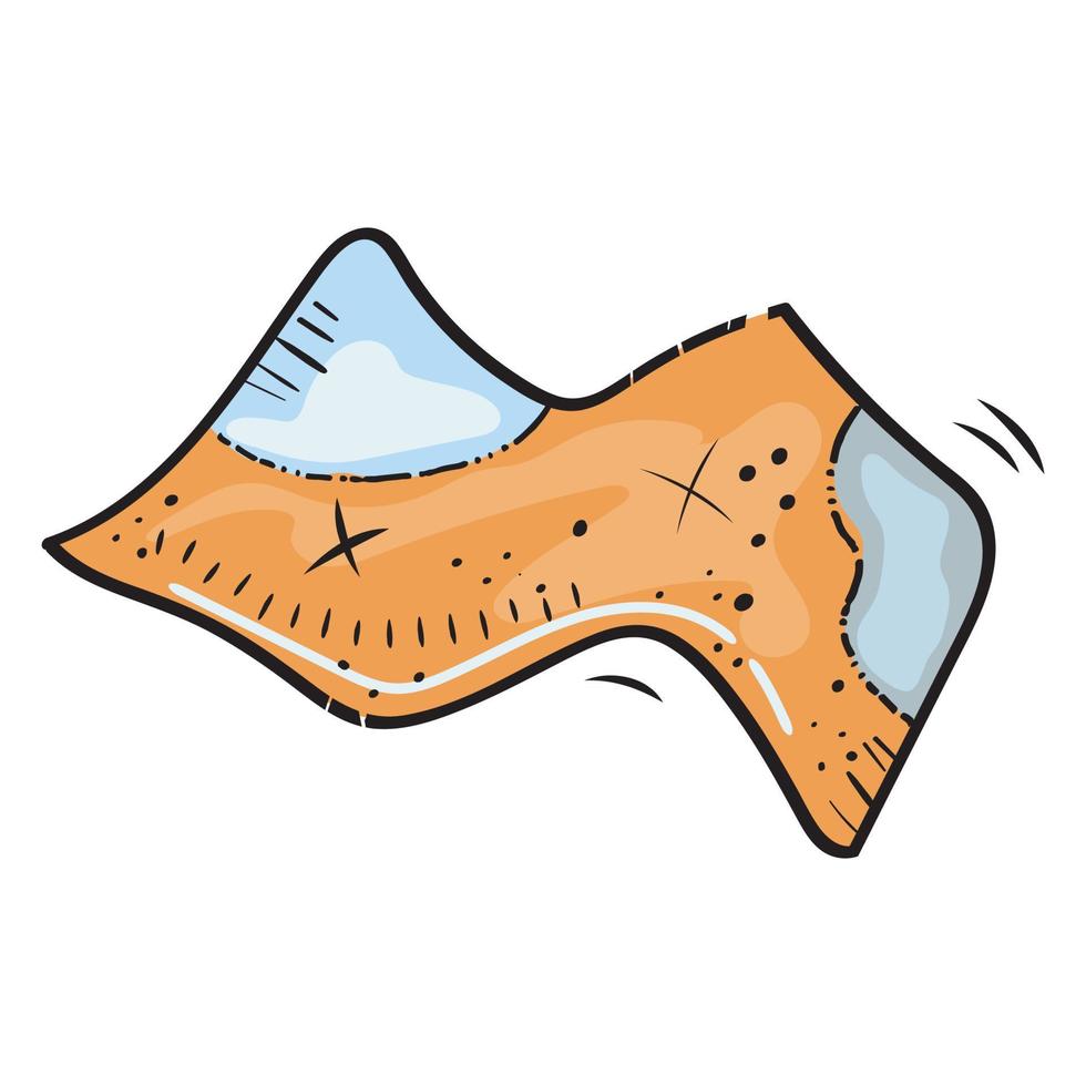 Treasure map on parchment vector