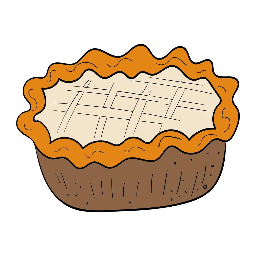 Cartoon pie homemade vector