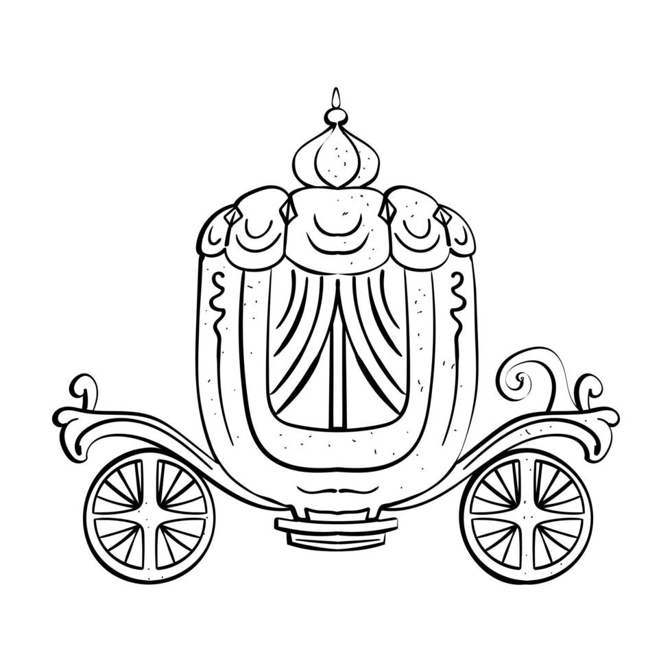 Carriage for the princess vector