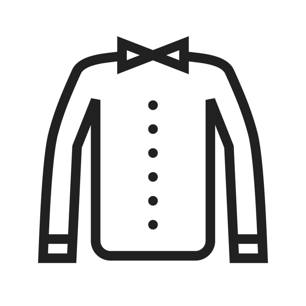 Shirt with Bow Line Icon vector