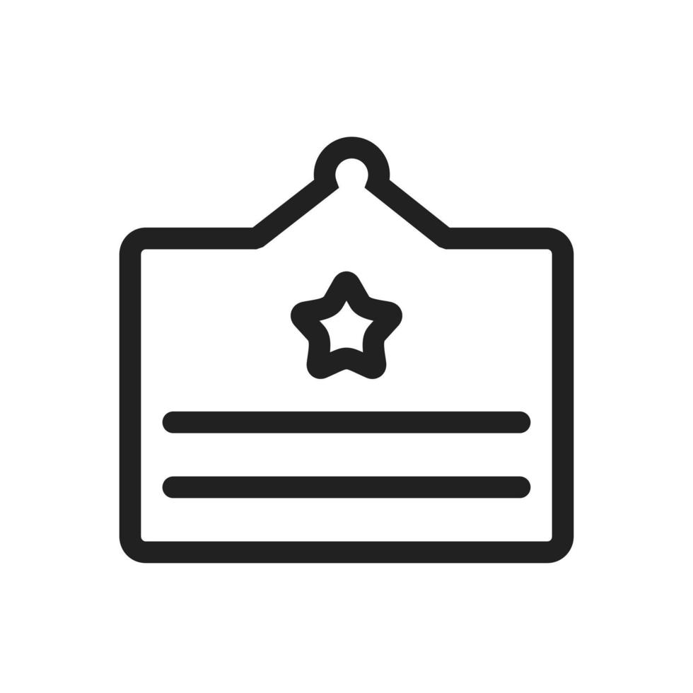 Noticeboard Line Icon vector