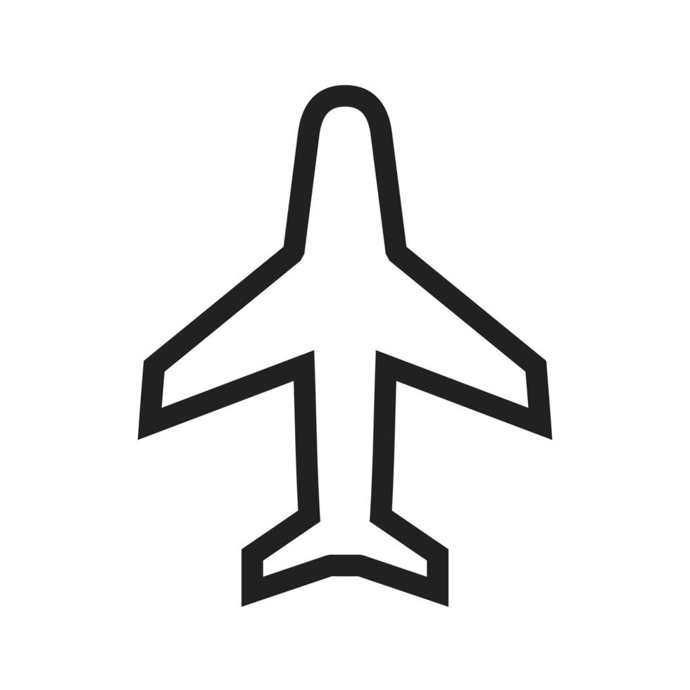 Aero plane Passenger Line Icon vector