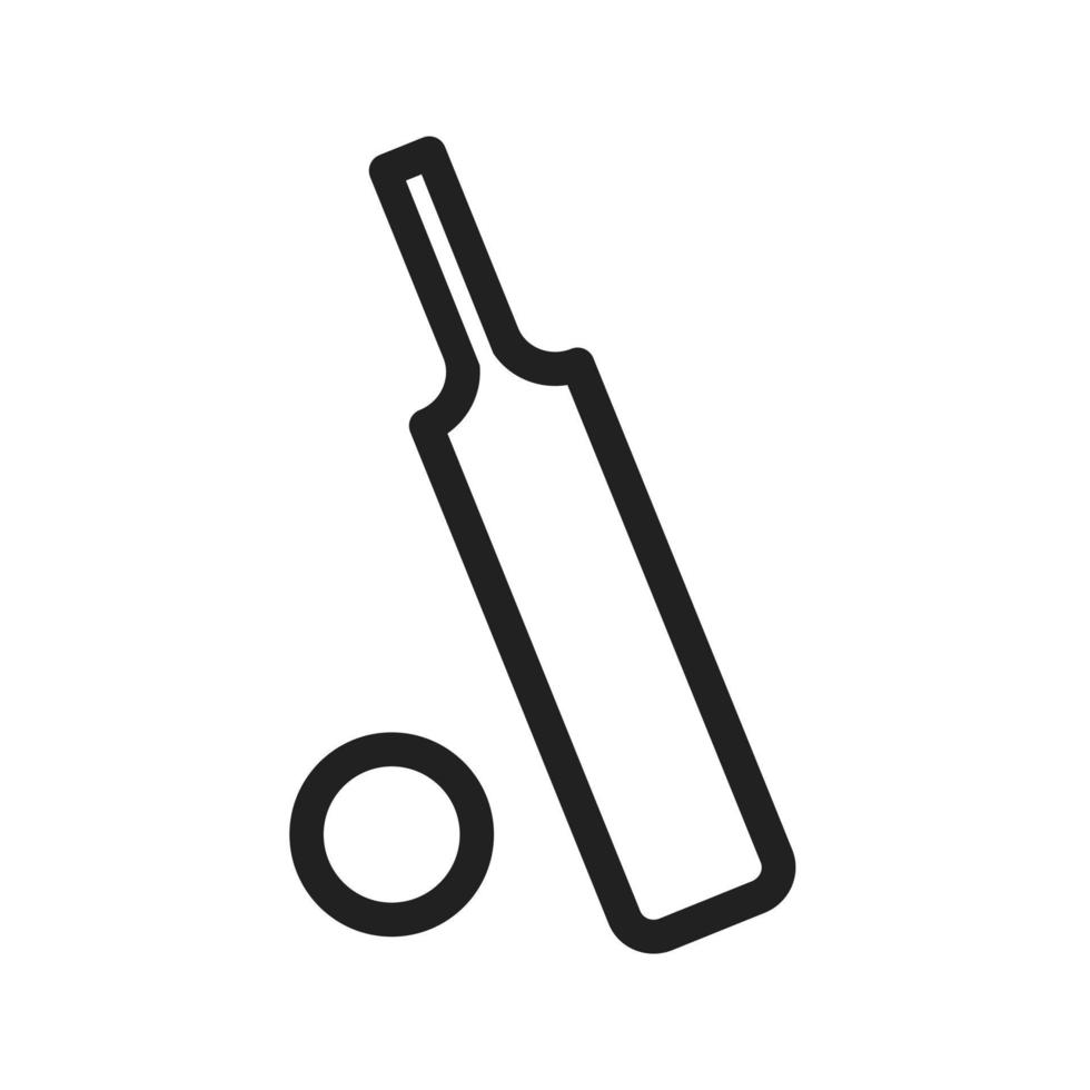 Cricket Bat and Ball Line Icon vector