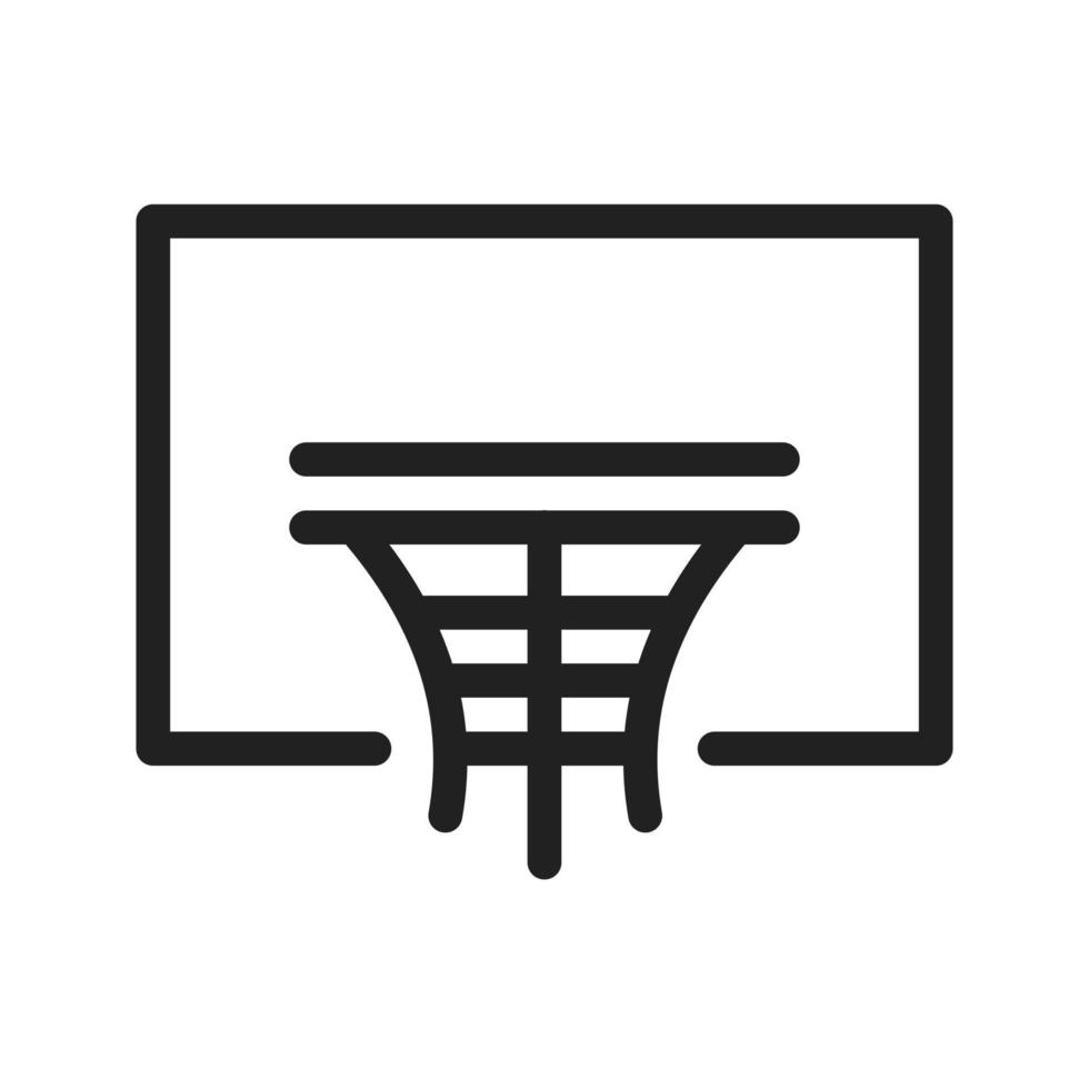 icono de línea de aro de baloncesto vector