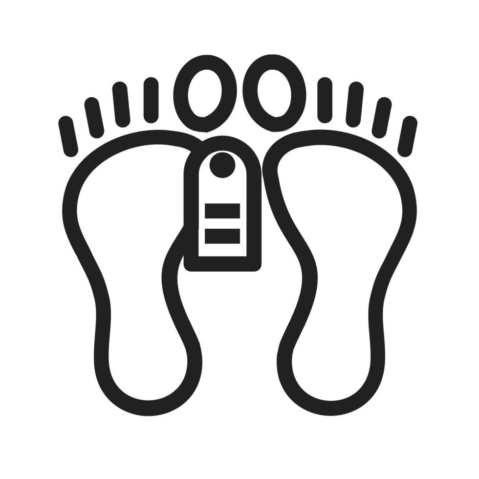 Dead Person Line Icon vector