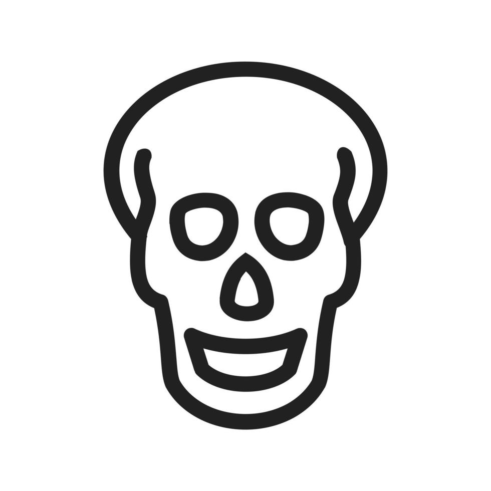 Skull X-ray Line Icon vector