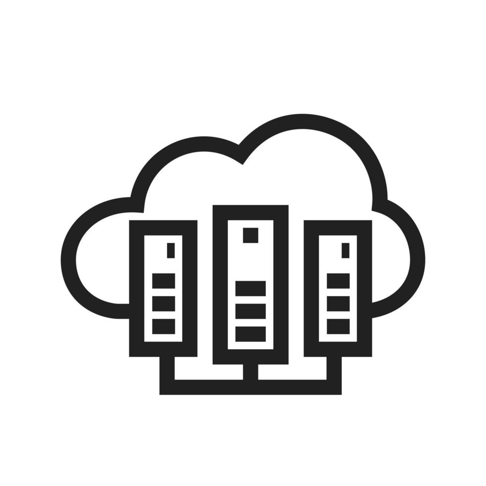 Cloud Computing Line Icon vector