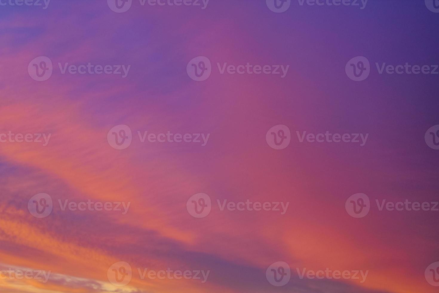 Amazing colorful pink violet blue and purple sunset sky panorama. photo