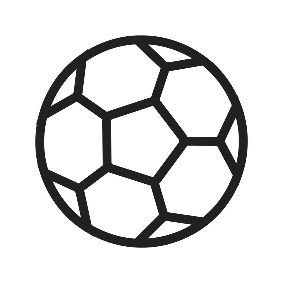 icono de línea de fútbol vector