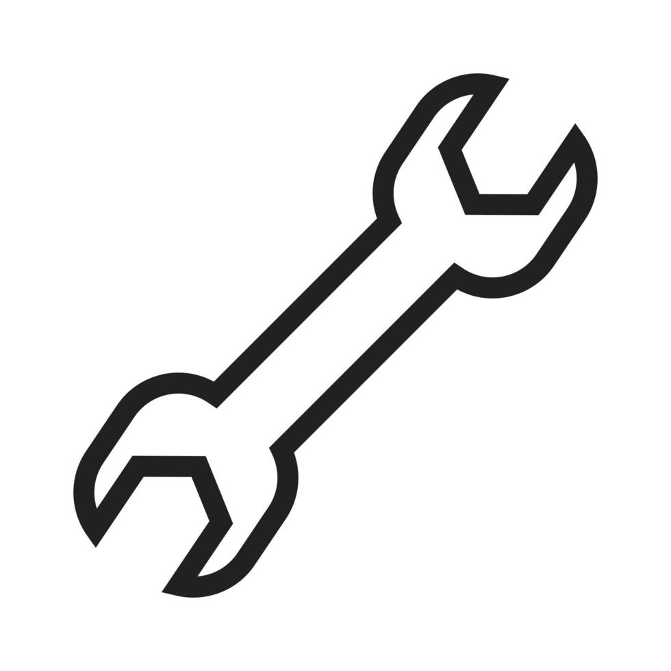 Wrench Line Icon vector
