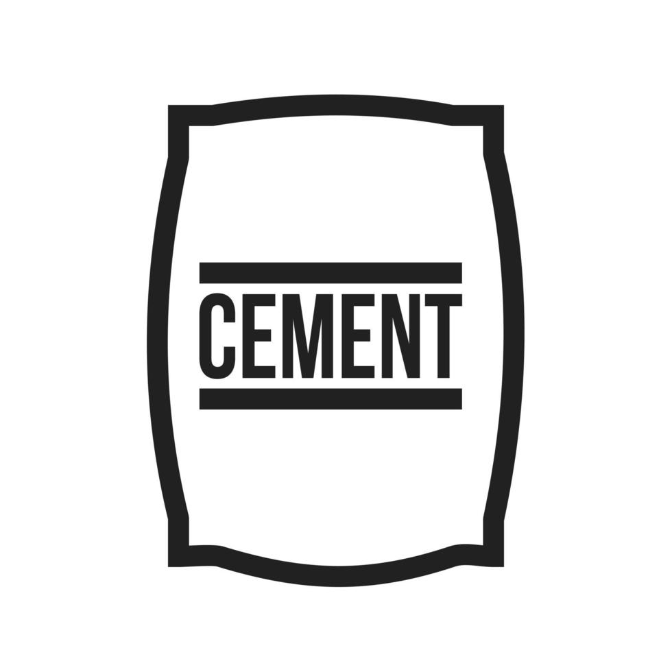 Cement Bag Line Icon vector