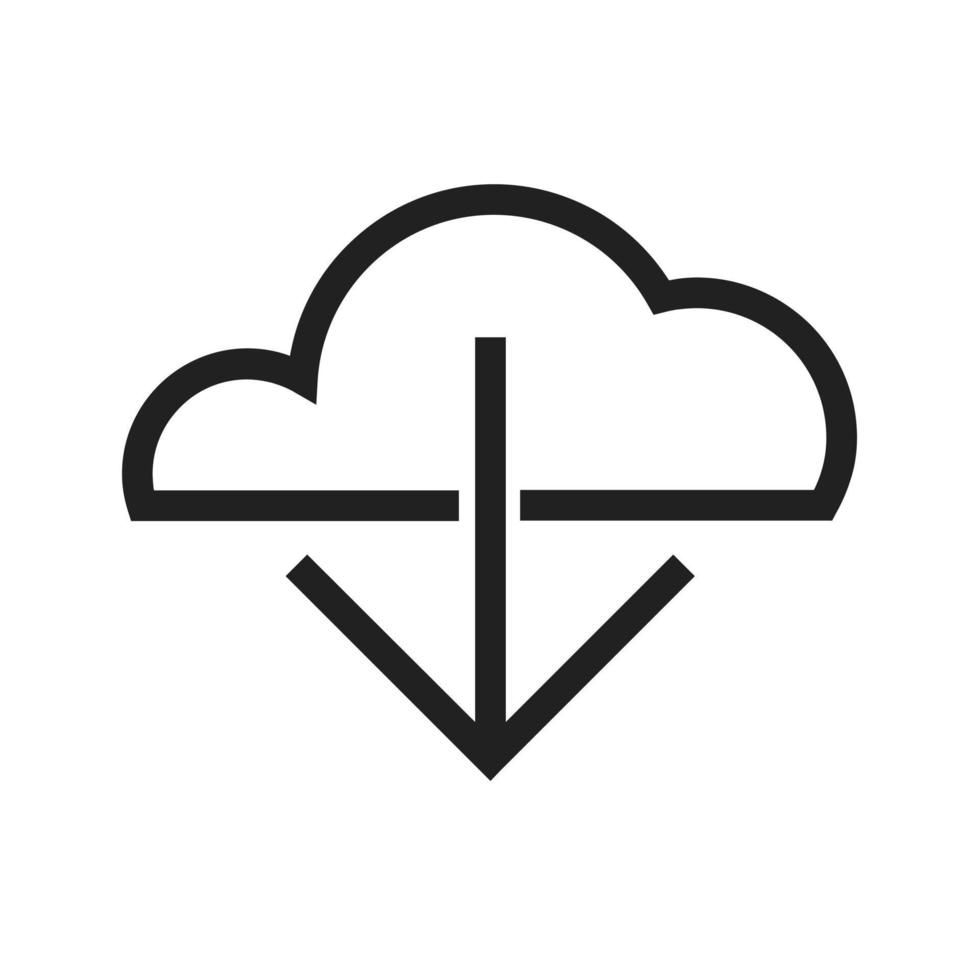 Downloads Line Icon vector