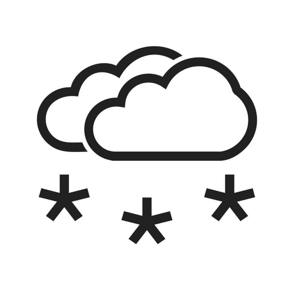 Light Snowing Line Icon vector