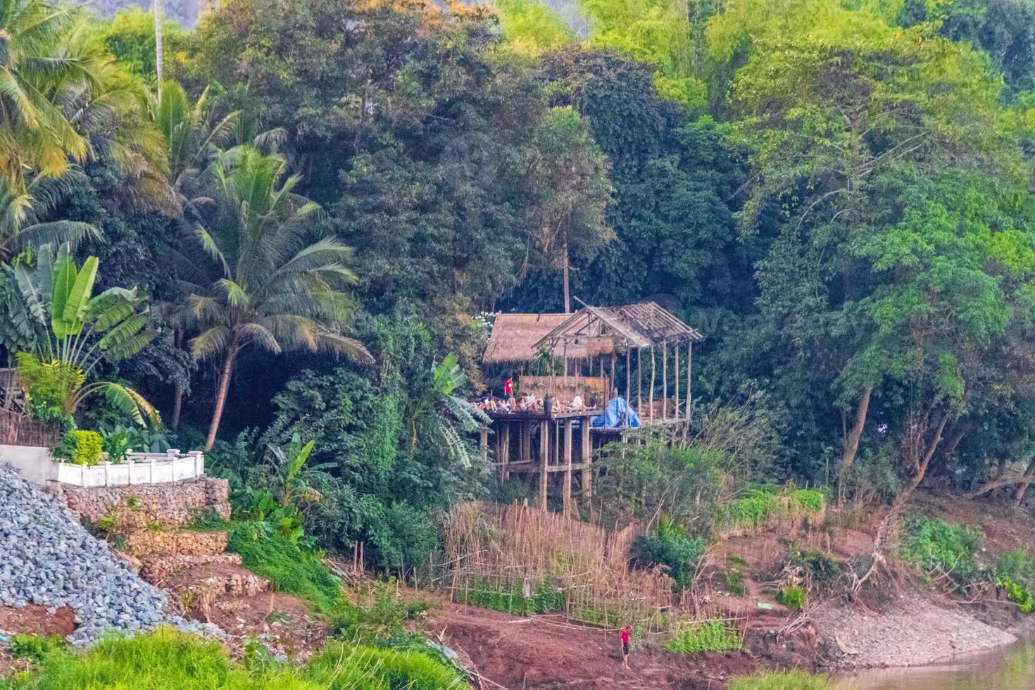 Panorama of the landscape Mekong river and Luang Prabang Laos. photo