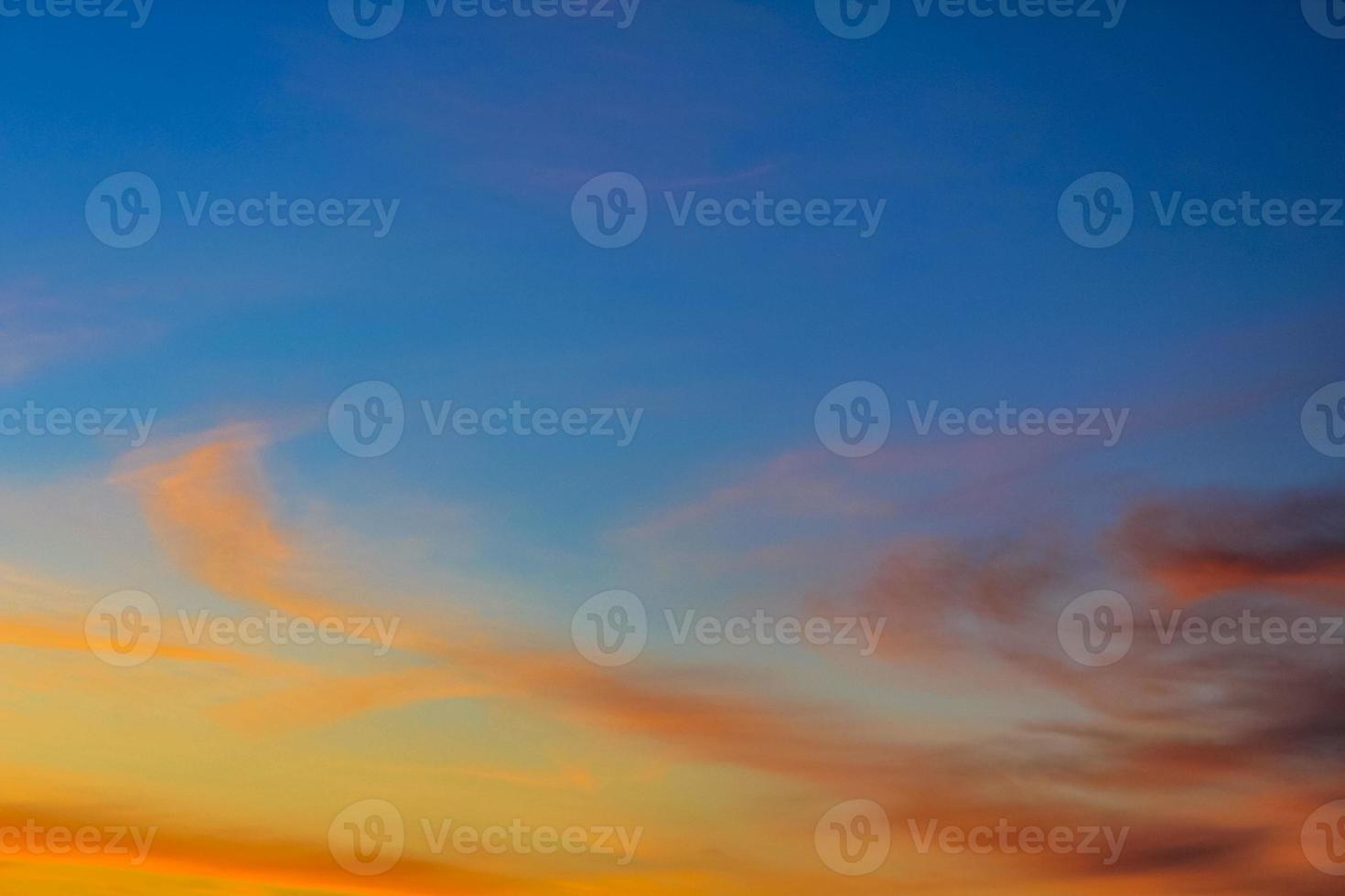 Amazing colorful orange red and yellow sunset sky panorama. photo