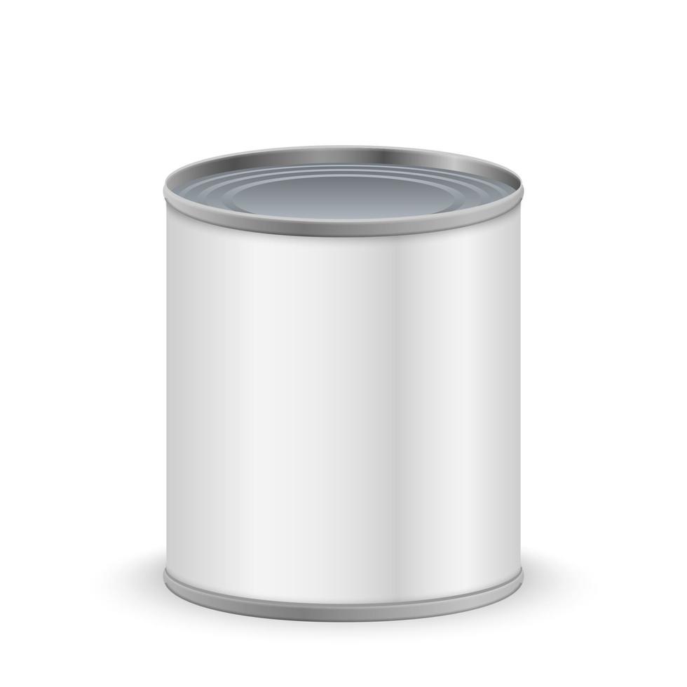 metal tin can vector