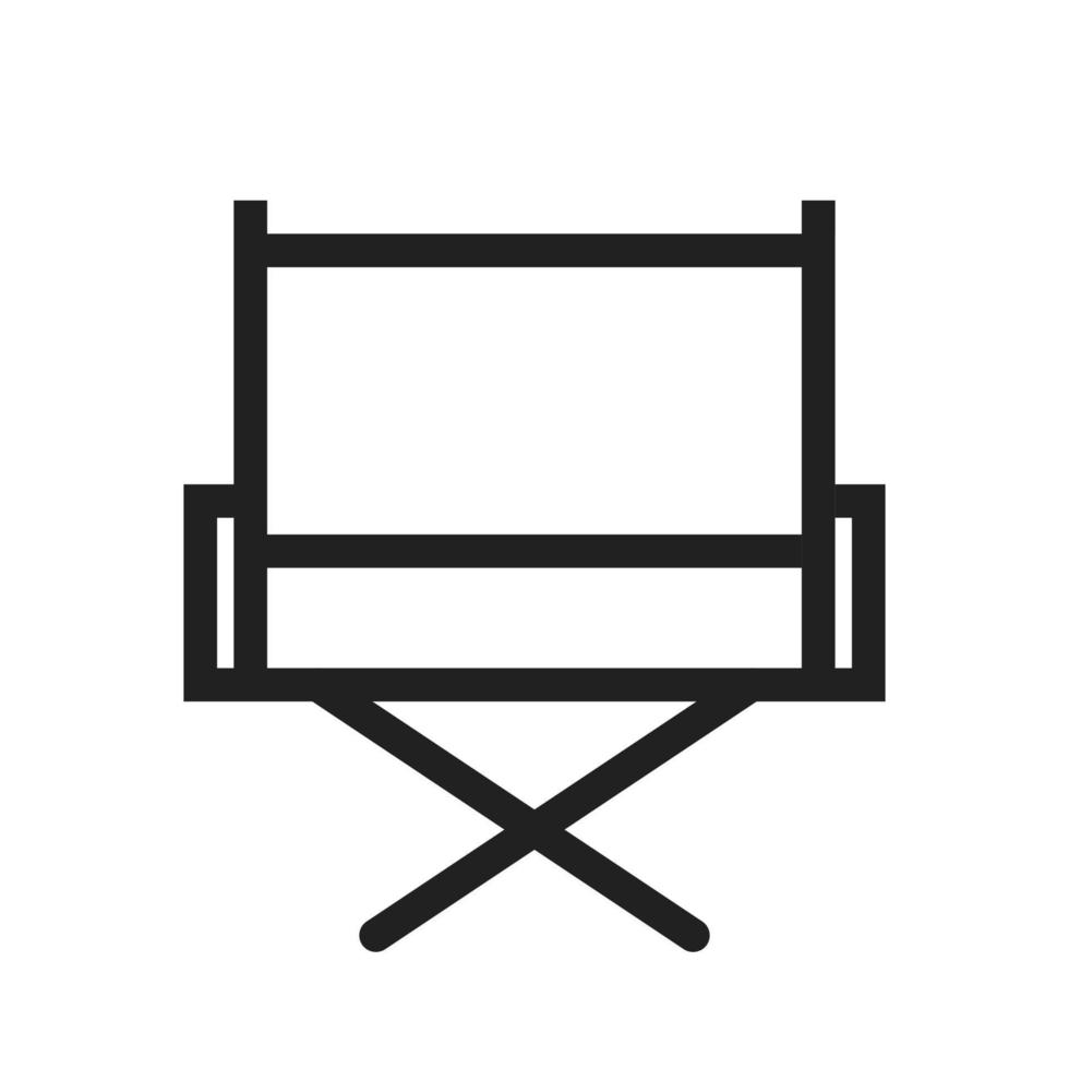 Director Chair Line Icon vector