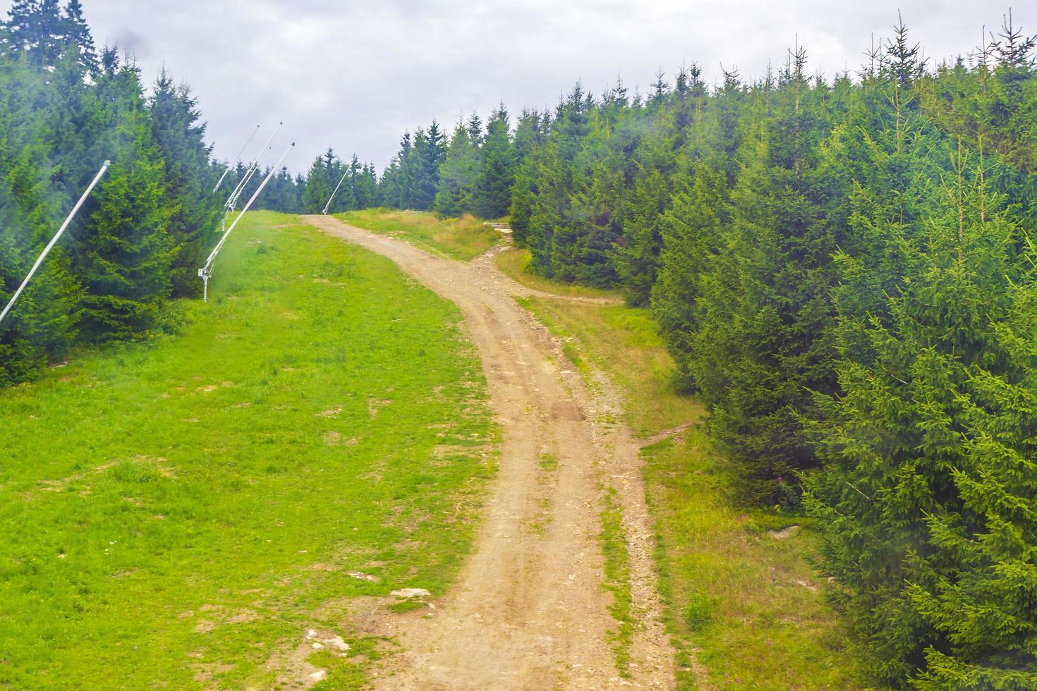 Wurmberg ride with gondola cable car railway panorama Harz Germany. photo
