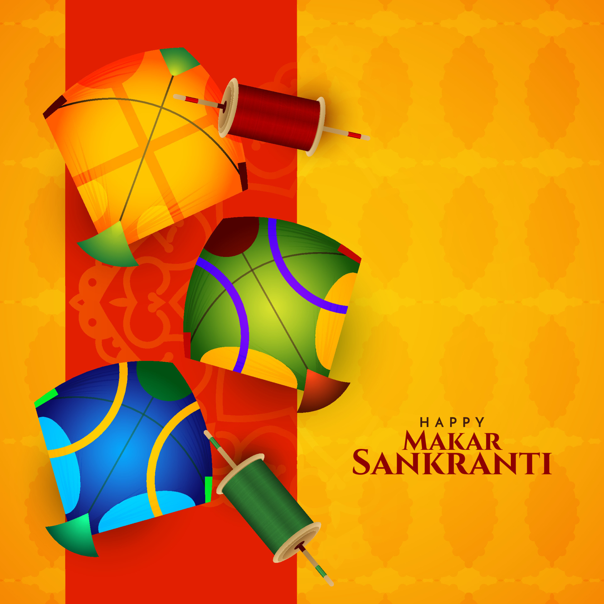 Makar Sankranti festival background design with colorful kites 8058513  Vector Art at Vecteezy