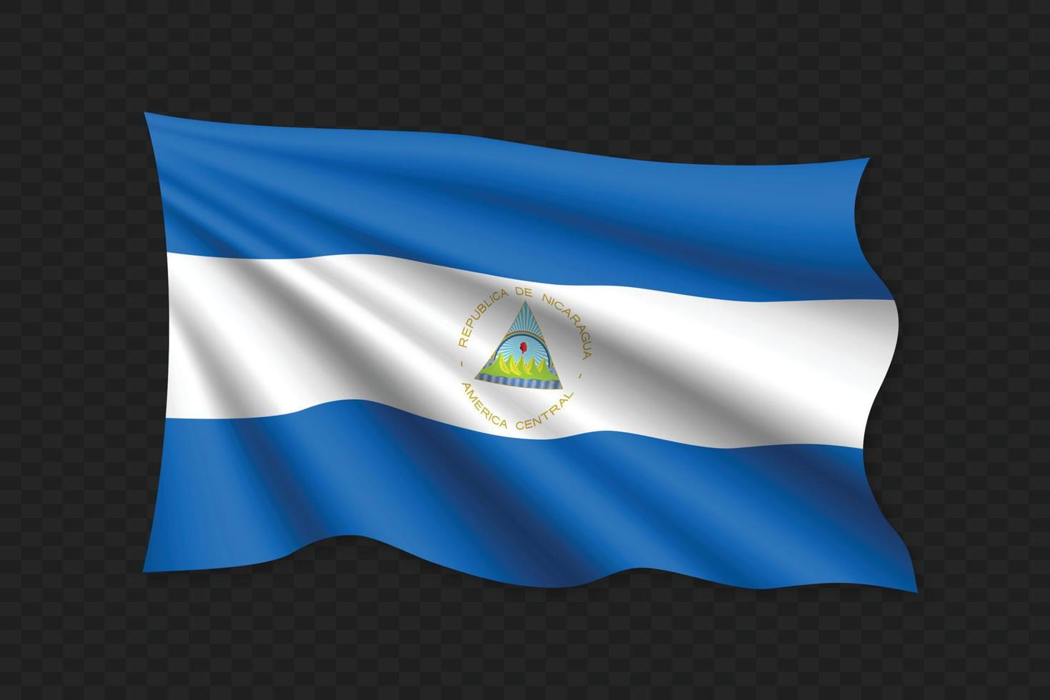 bandera ondeante 3d vector