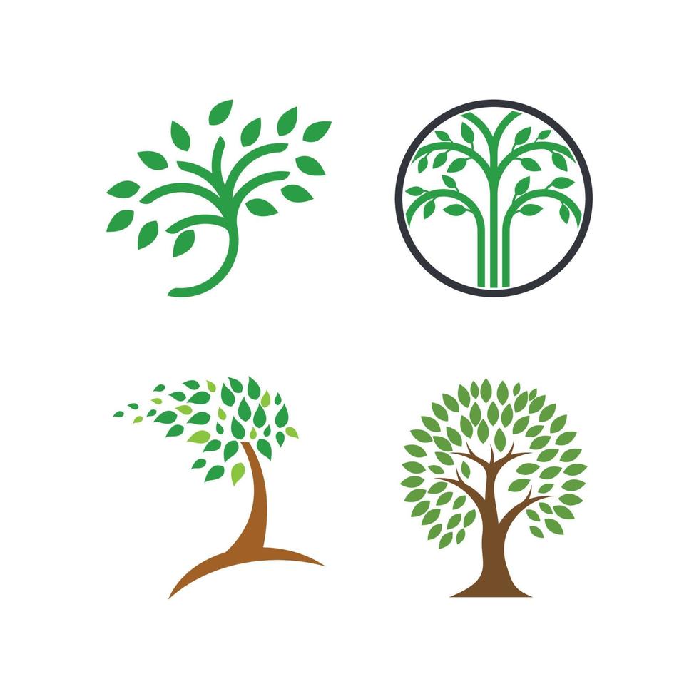 árbol ecología logo vector