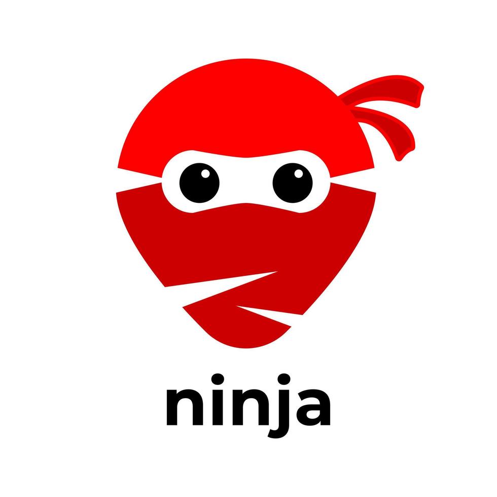 Ninja logo template vector