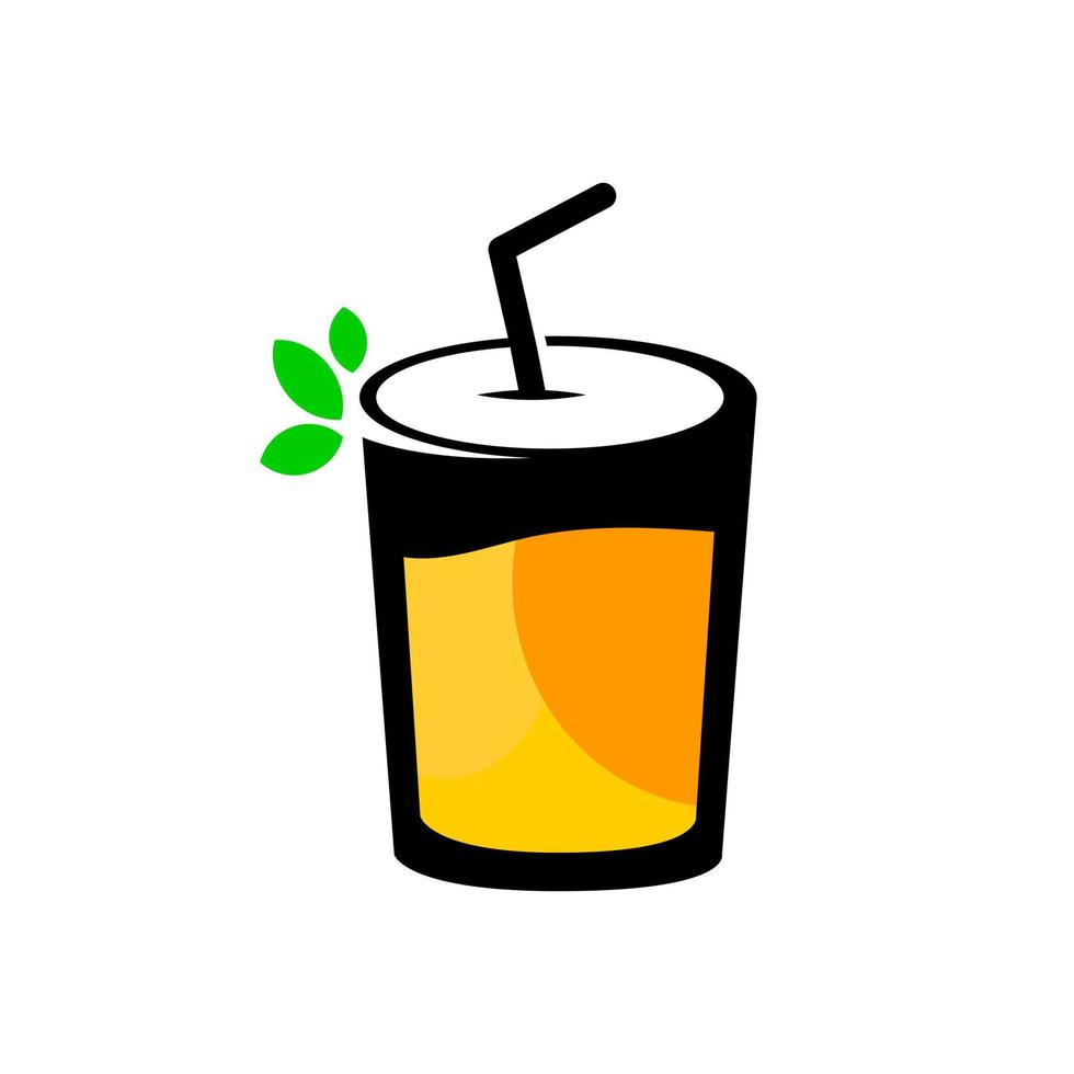 Drink cup logo design template vector