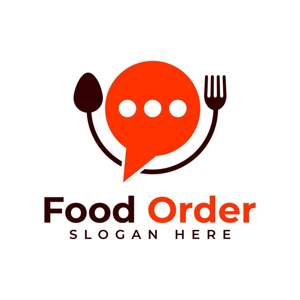 Online food order logo icon vector