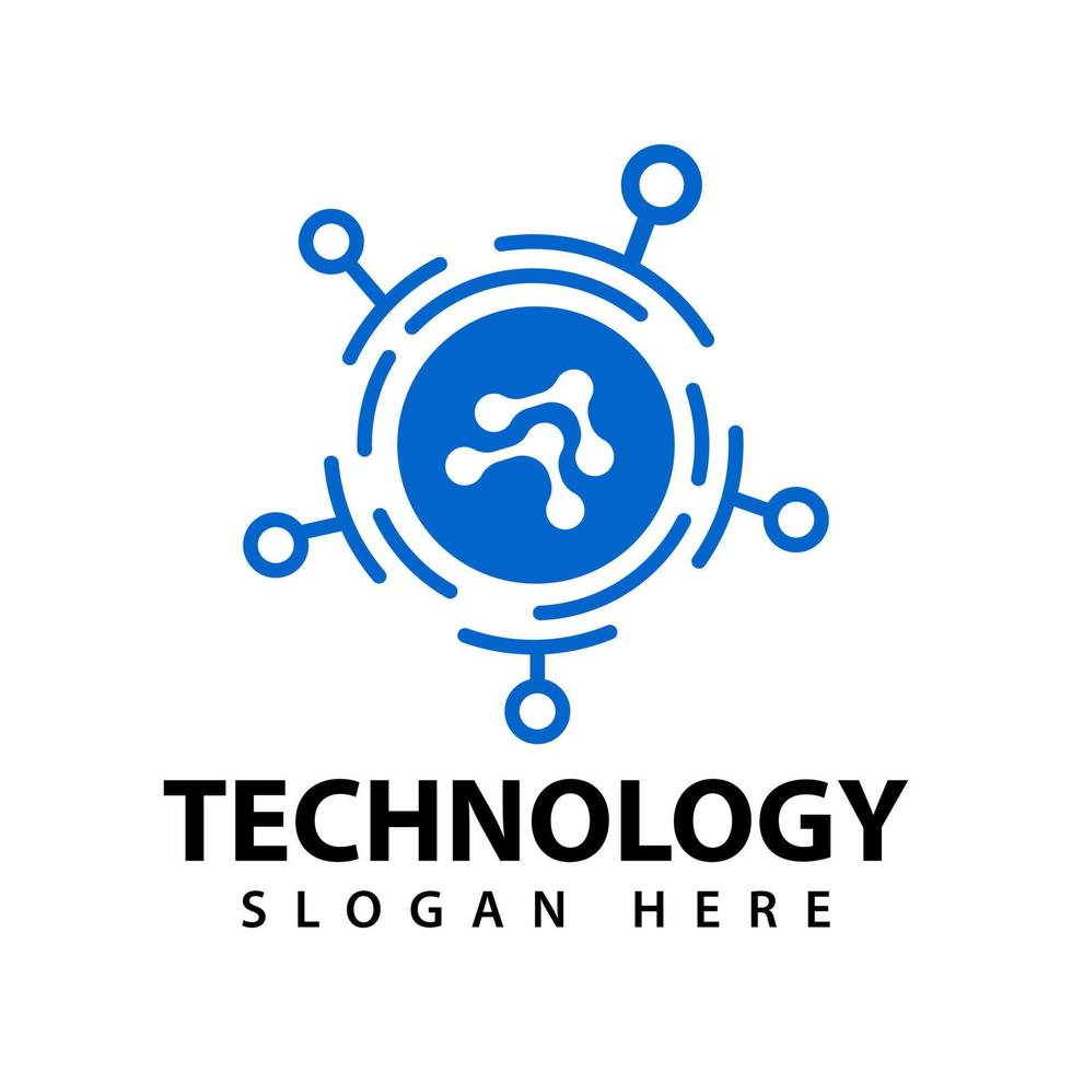 diseño de logotipo de tecnología vector