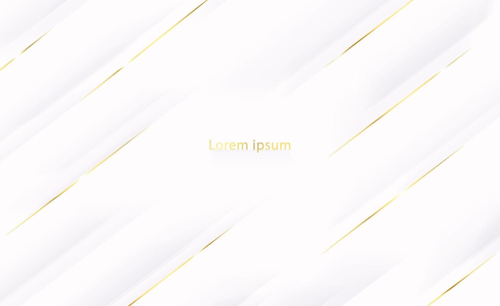 Premium golden lines on white background vector