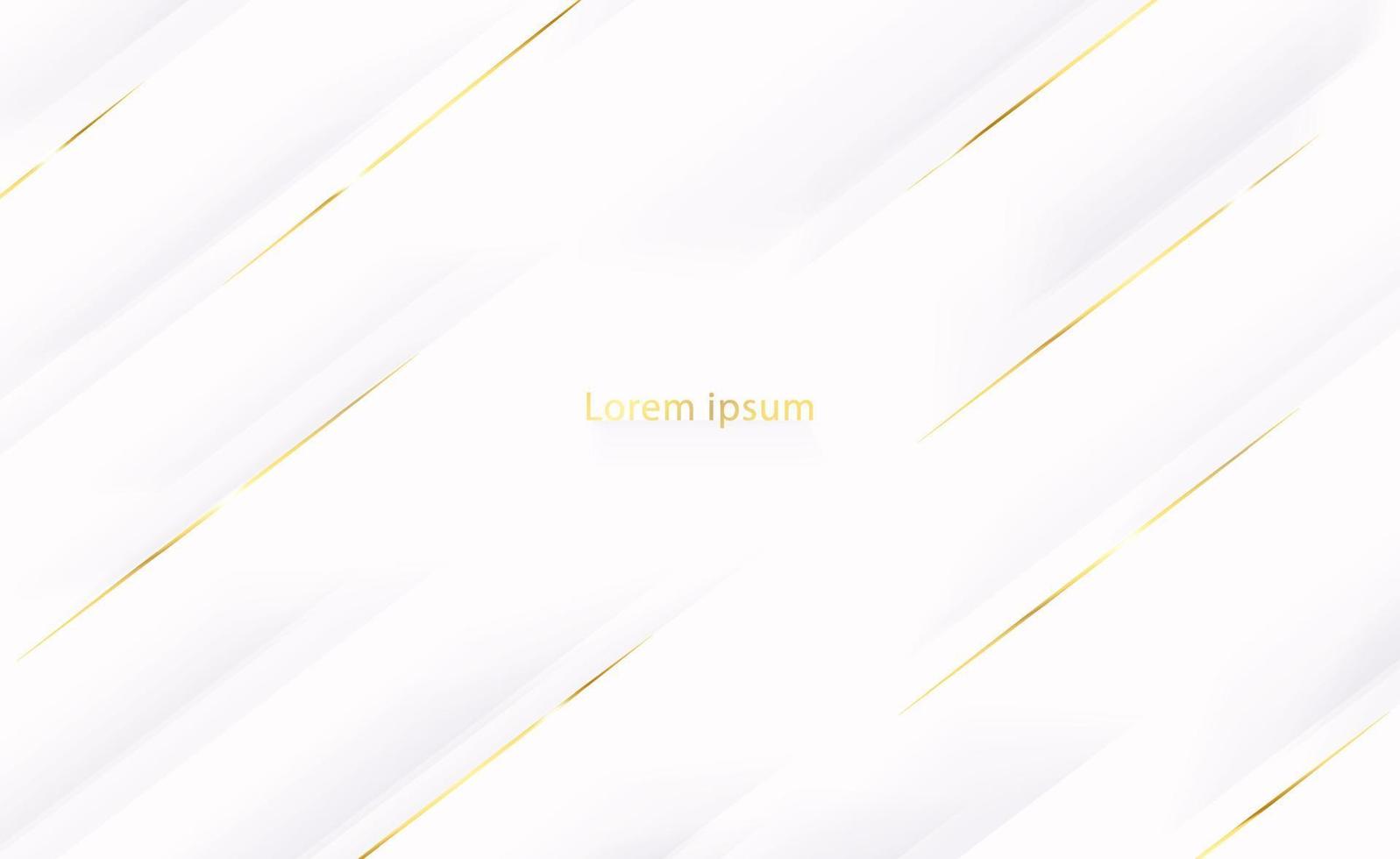 Premium golden lines on white background vector